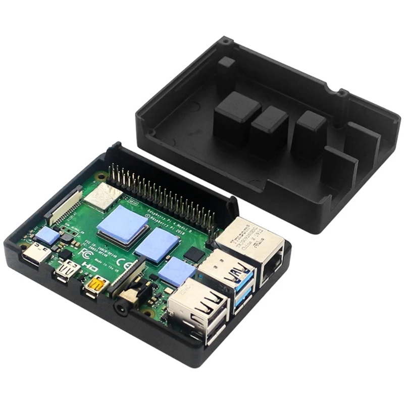 

Корпус из алюминиевого сплава для модели Raspberry Pi 4 4B, пассивное охлаждение, металлический корпус-коробка для рассеивания тепла для Pi 4B