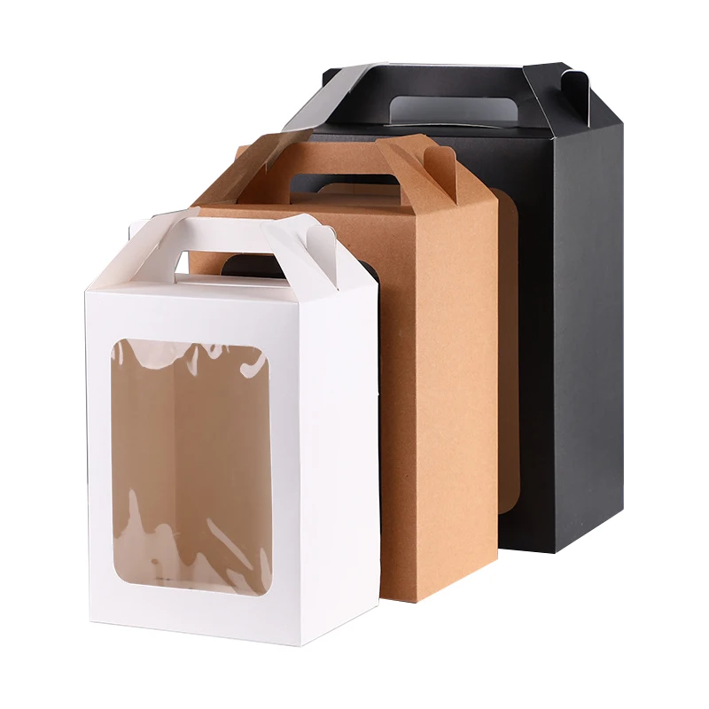 

Прозрачная коробка для цветочных ручек, водонепроницаемые складные подвесные Подарочные мешки с окошком для витрин