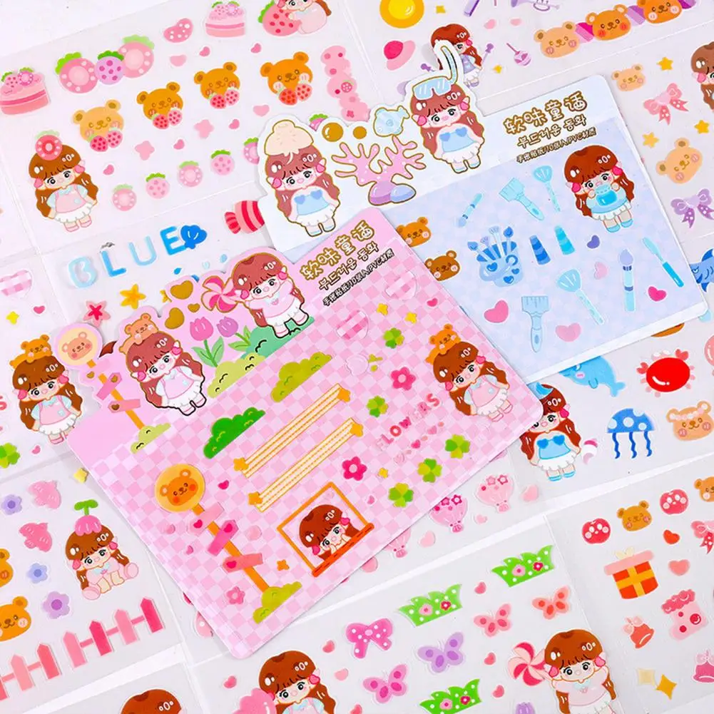 

Долговечные 10 шт. популярные милые сказочные наклейки для детей, наклейки для справочника из ПВХ, самоклеящиеся товары для дома