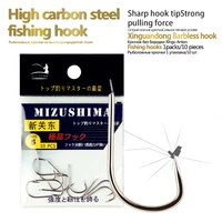 10pcs barbless fishing hooks high carbon steel material hooks fresh water hooks high quality sharp fishhooks tackle accessories