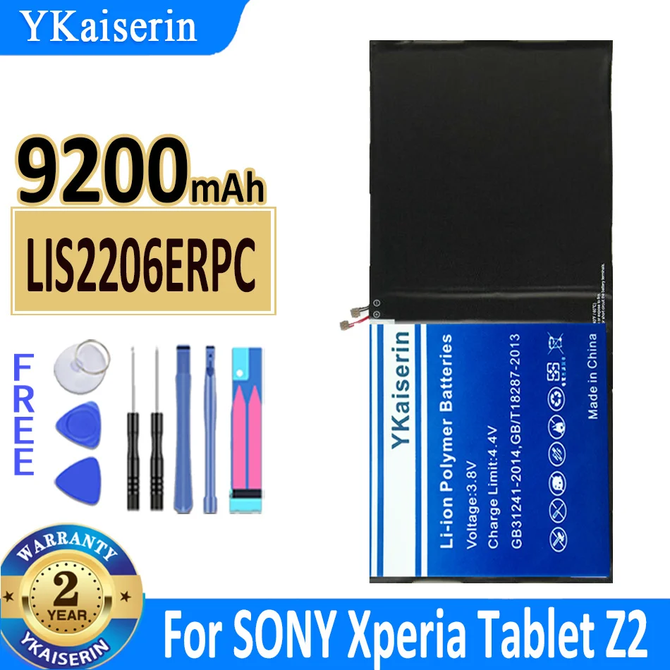 

9200mah YKaiserin Battery LIS2206ERPC for SONY Xperia Tablet Z2 SGP541CN SGP511 SGP512 SGP521 SGP541 SGP551 Bateria + Track NO