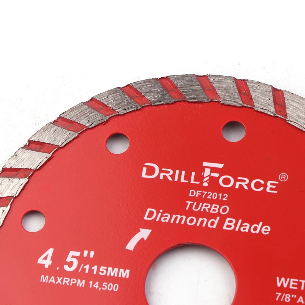 Алмазные пилы DRILLFORCE диаметром 115 мм 3 шт. диски для сухой и влажной резки