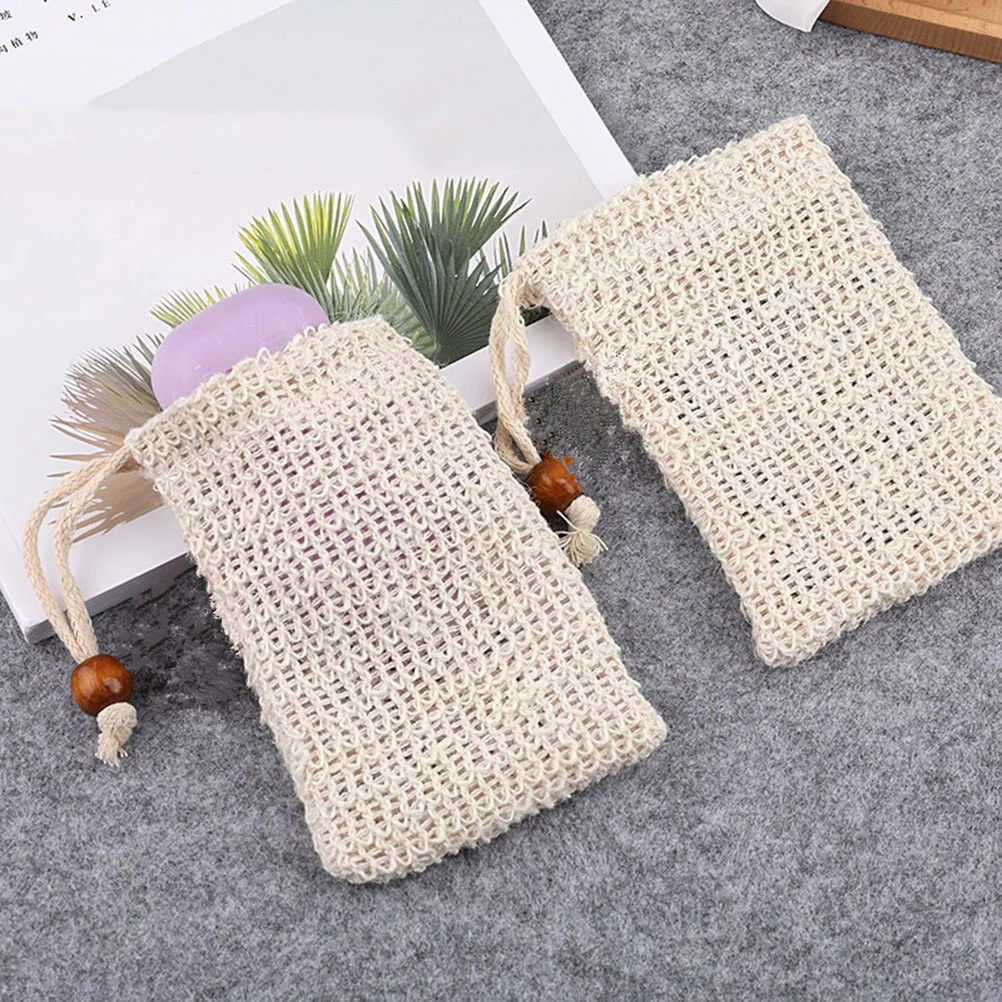 

6pcs Exfoliating Scrubbing Net with Bead Storage Bags for Bath