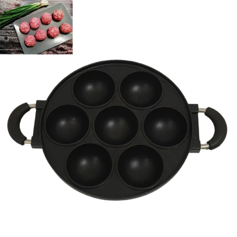 

7 Holes Cake Cooking Pans Cast Aluminum Omelette Pan Non-stick Cooking Pots