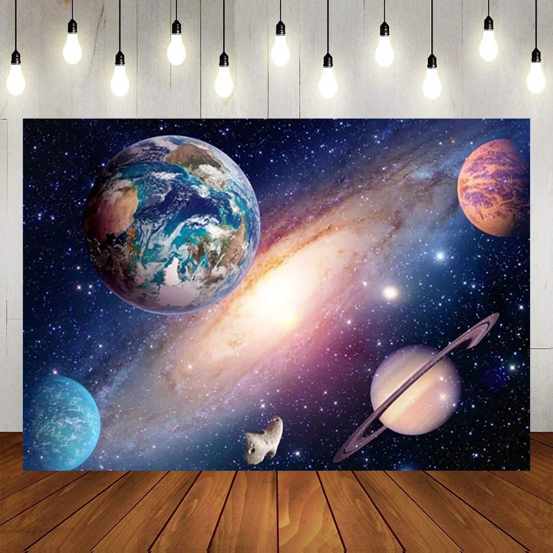 

Universe Outer Space Planets Stars Cosmos Solar System Interstellar travel Party Photography Backdrop Background Banner Decor
