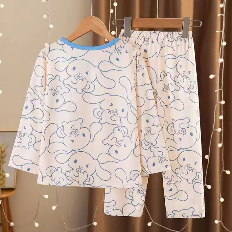 Sanrio Kuromi Cinnamoroll My Melody Pochacco детские пижамные комплекты Kawaii Pochacco детская одежда для сна с длинными рукавами домашний костюм с героями мультфильмов (art.: 3920d3eb24b69) - 3920d3eb24b69