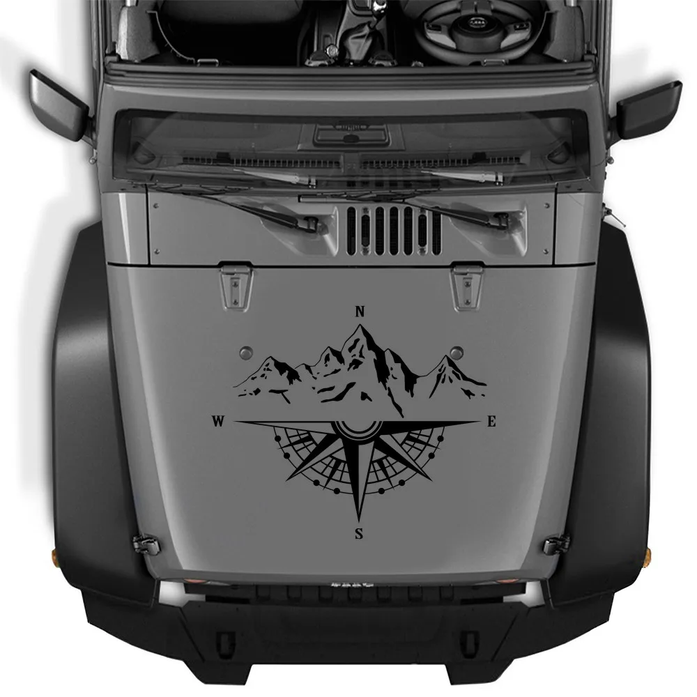 

Наклейка на боковой капот грузовика, s, горные приключения, компас, автомобильная наклейка, украшение, моделирование, виниловые наклейки, аксессуары для домов на колесах, 41x50 см
