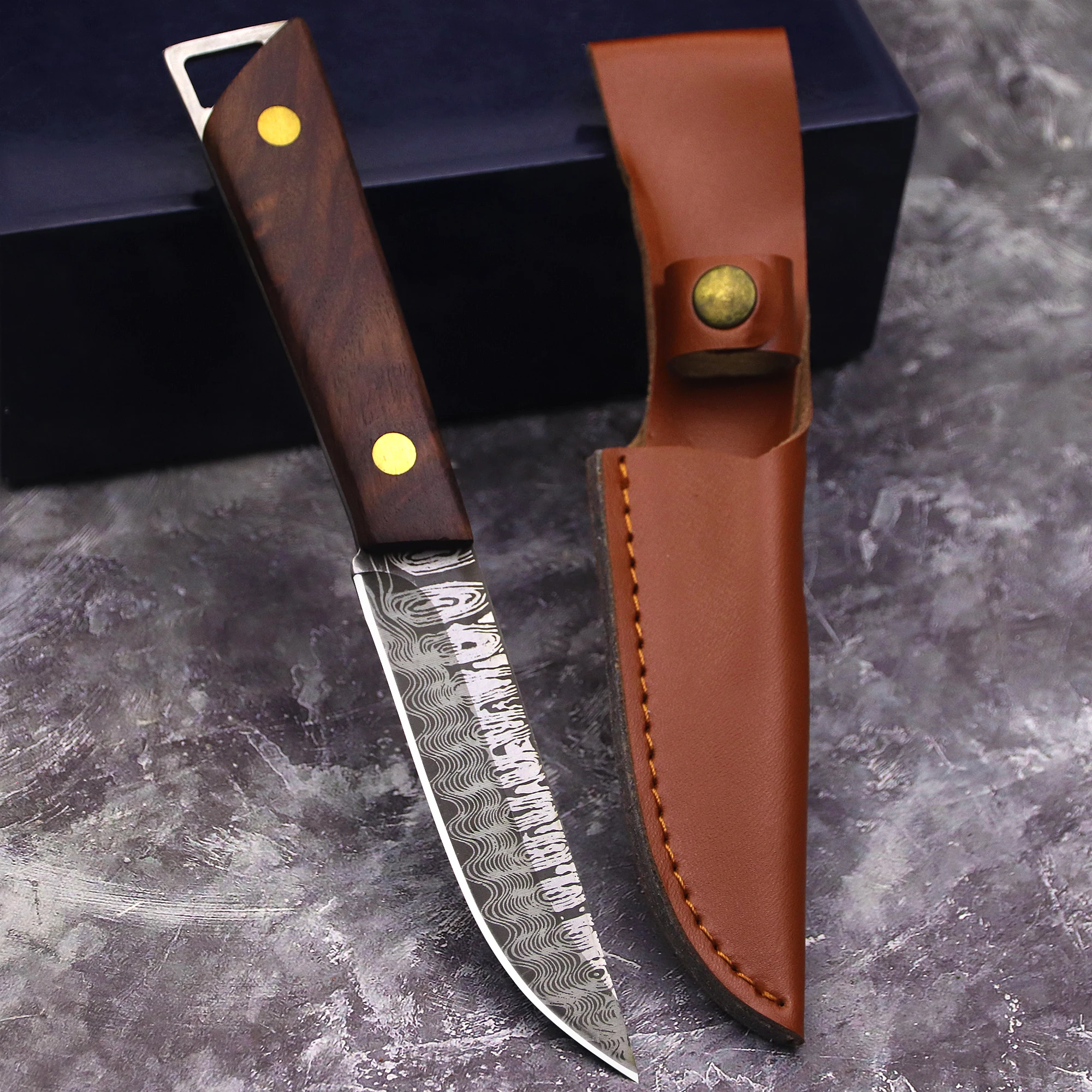 Стальной дамасский нож WPKOPYA 420C