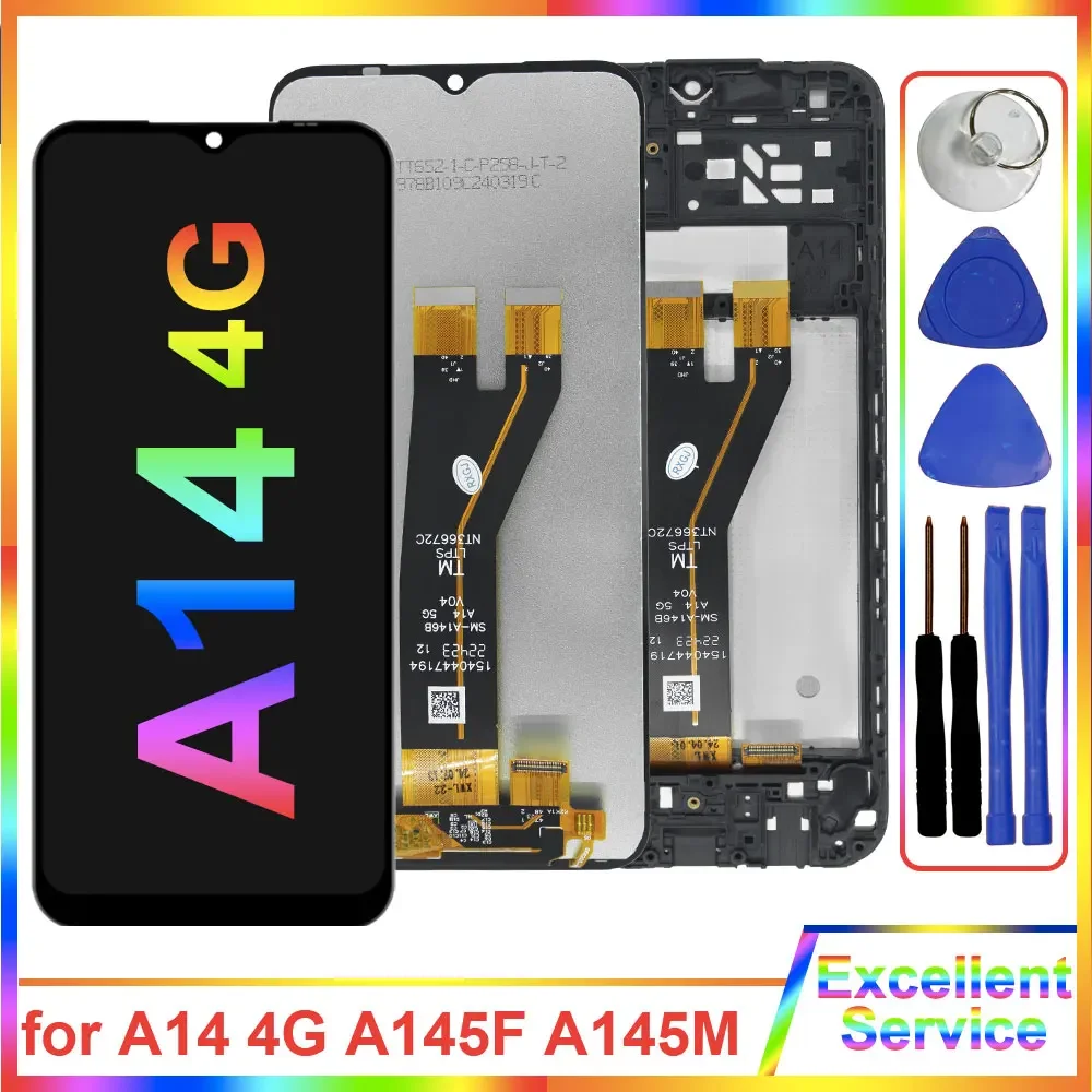 ЖК-дисплей A145F для Samsung Galaxy A14 4G A145M с сенсорным экраном и дигитайзером Замена