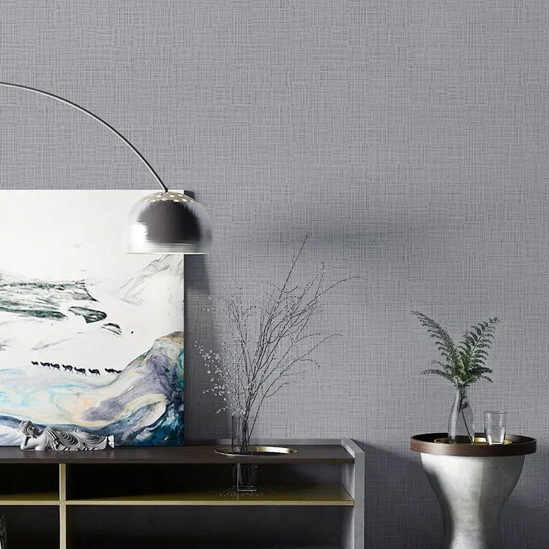 Скандинавские серые льняные обои с узором нетканые японские для гостиной
