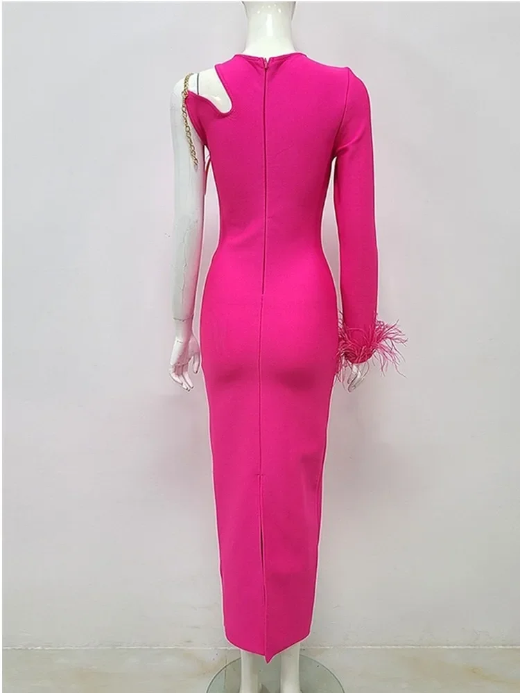 Женское облегающее платье средней длины элегантное розового и черного цветов с