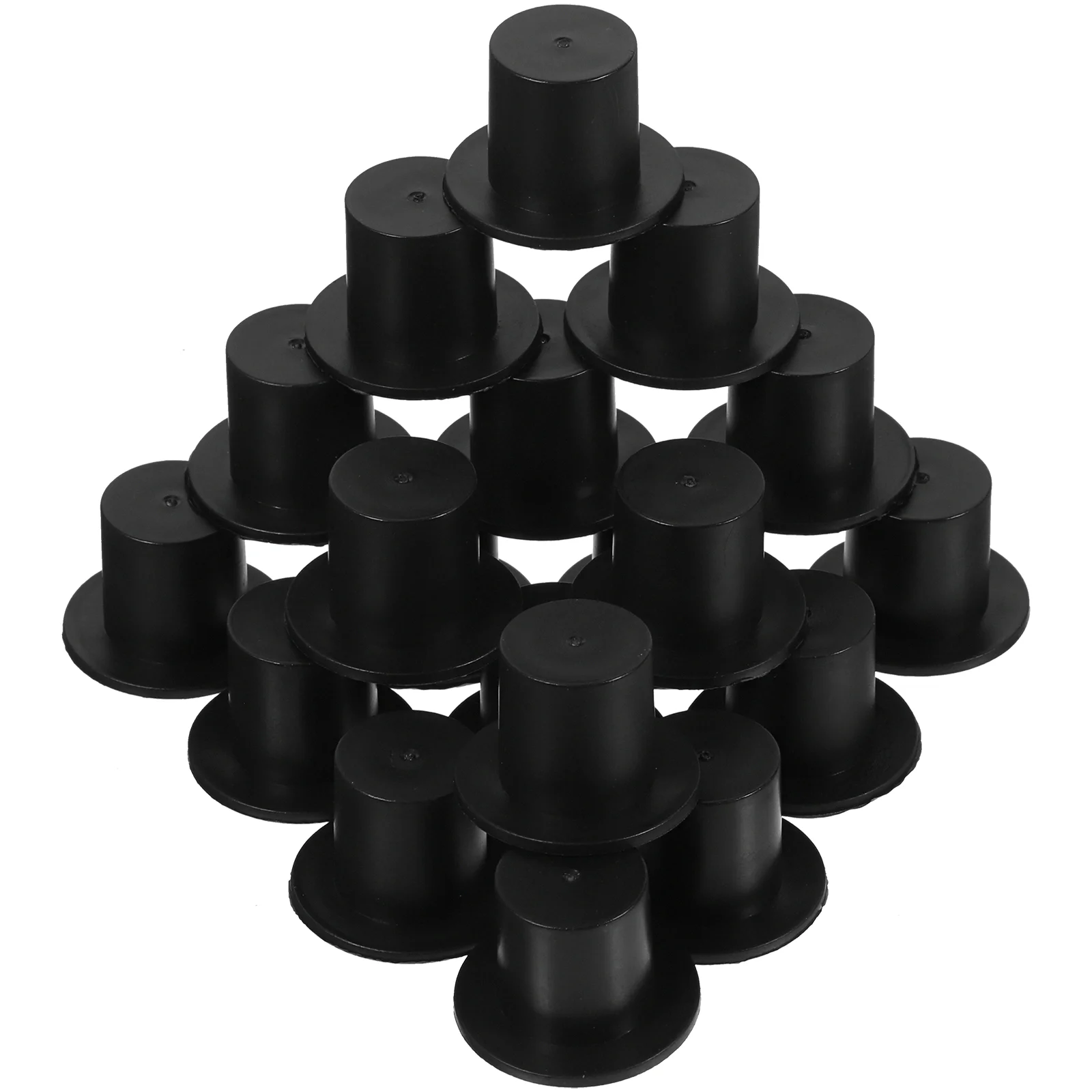 

100 шт., декоративная пластиковая шляпа клоуна, размер S (черный)