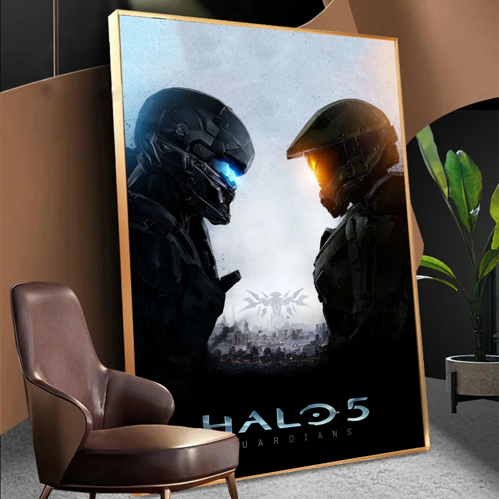 Game H-halo Hot Whitepaper Poster Retro Kraft Paper Sticker DIY Room Bar Cafe Vintage Decorative Painting