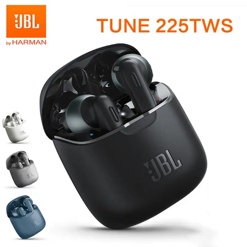 

JBL TUNE 225 TWS Wireless Bluetooth Earphones JBL T225TWS Stereo Earbuds Bass Sound Headphones Noise Reduction Headset with Mic