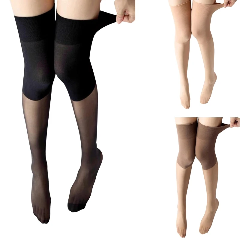 

Женские прозрачные невидимые чулки выше колена, гетры, носки