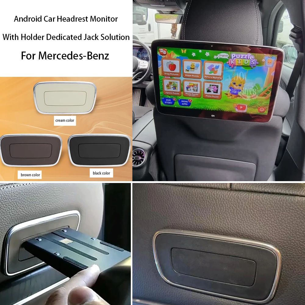 Фото Автомобильный монитор на подголовнике Android с держателем Jack для Mercedes Benz W212 W213 W222 W463 G463 W447 W166 W167 X166 X167 №1