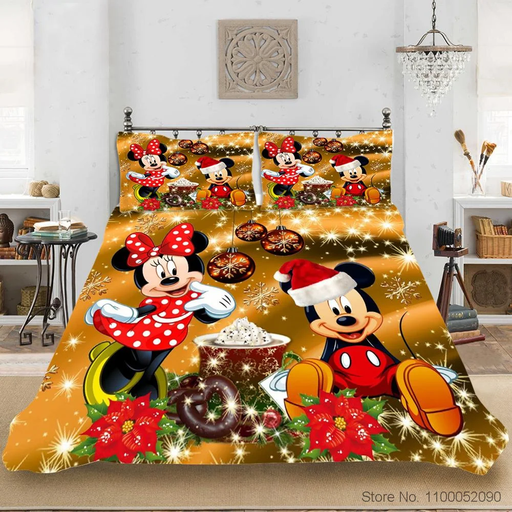 

Комплект постельного белья из 3 предметов с пододеяльником и наволочкой «Микки и Минни Маус»
