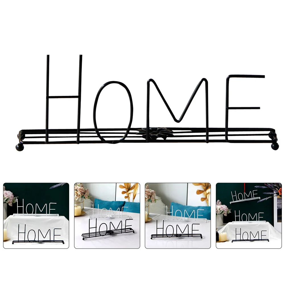 

1Pc Stylish Iron Design HOME Letter Appearance Household Tabletop Decor
