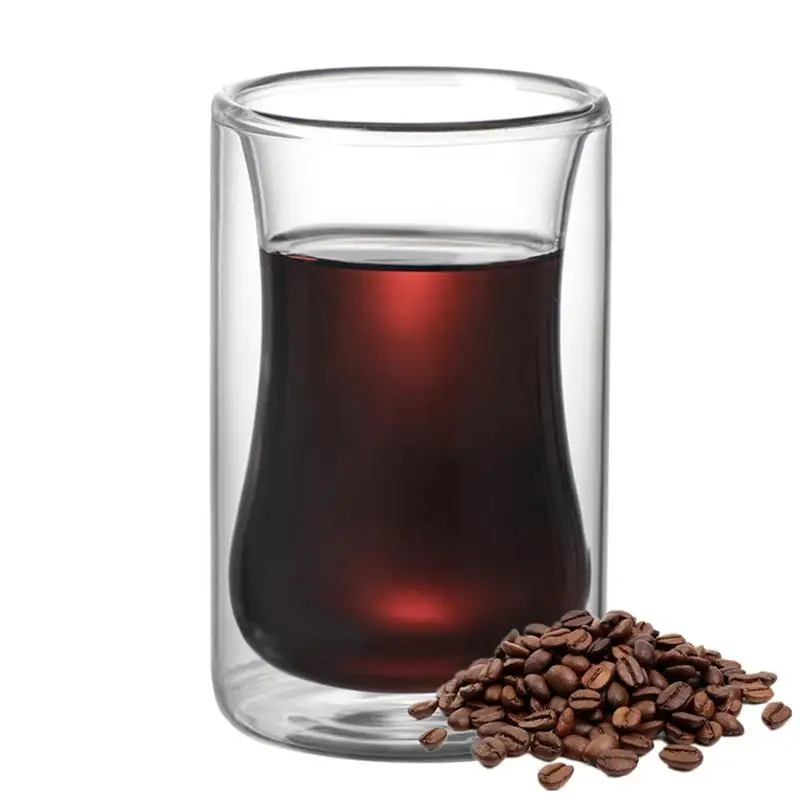 

Double Wall Glass Coffee Mugs Glass Coffee Cups Thermo Insulated Glass for Latte Cappuccino Beverage Glasses Latte Espresso