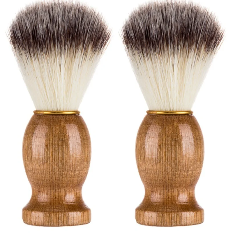 

Badger Hair Men's Shaving Brush Salon Men Facial Beard Cleaning Appliance Shave Tool Razor Brush with Wood Handle for Men