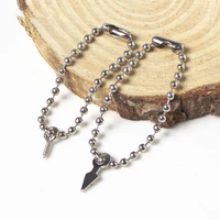 10cm bead chain hanging tip sheeps eye tag chain wave bead chain key chain diy jewelry accessories