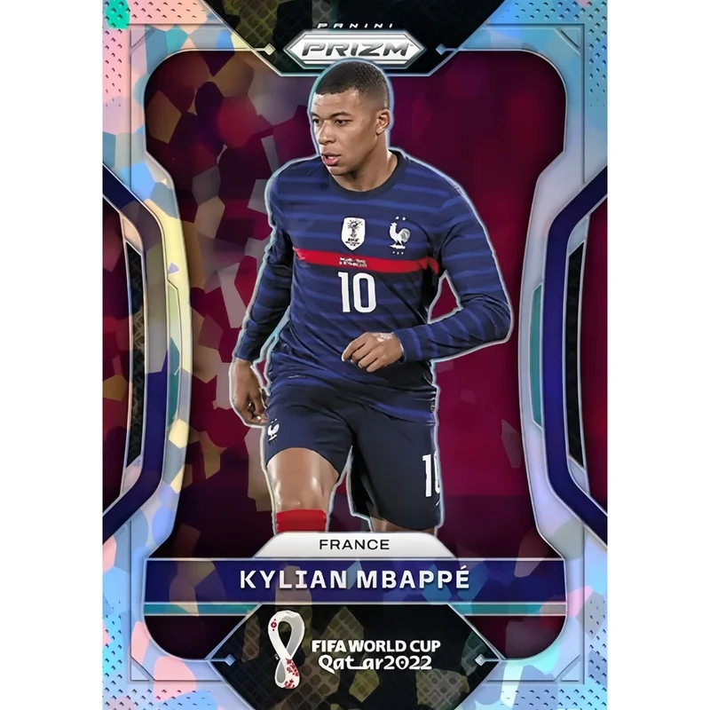 Фото Самодельная коллекционная карточка по футболу FIFA World Cup Panini Donruss Select Mosaic Cracked Ice Kylian Mbappe Lottin collection №1