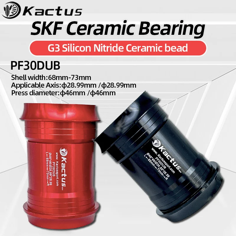 KACTUS DUB PF30 Bottom Bracket Ceramic SKF Bearing Central Movement Press Fit 46mm Fit for SRAM DUB 28.99 Crankset Bike Parts