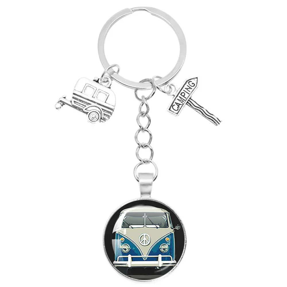 Женский винтажный брелок для ключей с подвеской в виде автобуса