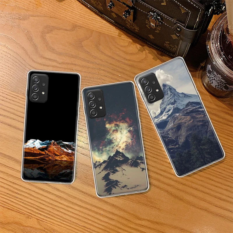 

Vintage Mountain Phone Case For Galaxy A14 A71 A51 A41 A31 A21S A11 A01 A70 A50 A40 A30 A20E A10 Samsung A9 A8 A7 A6 A80 A90 Cov