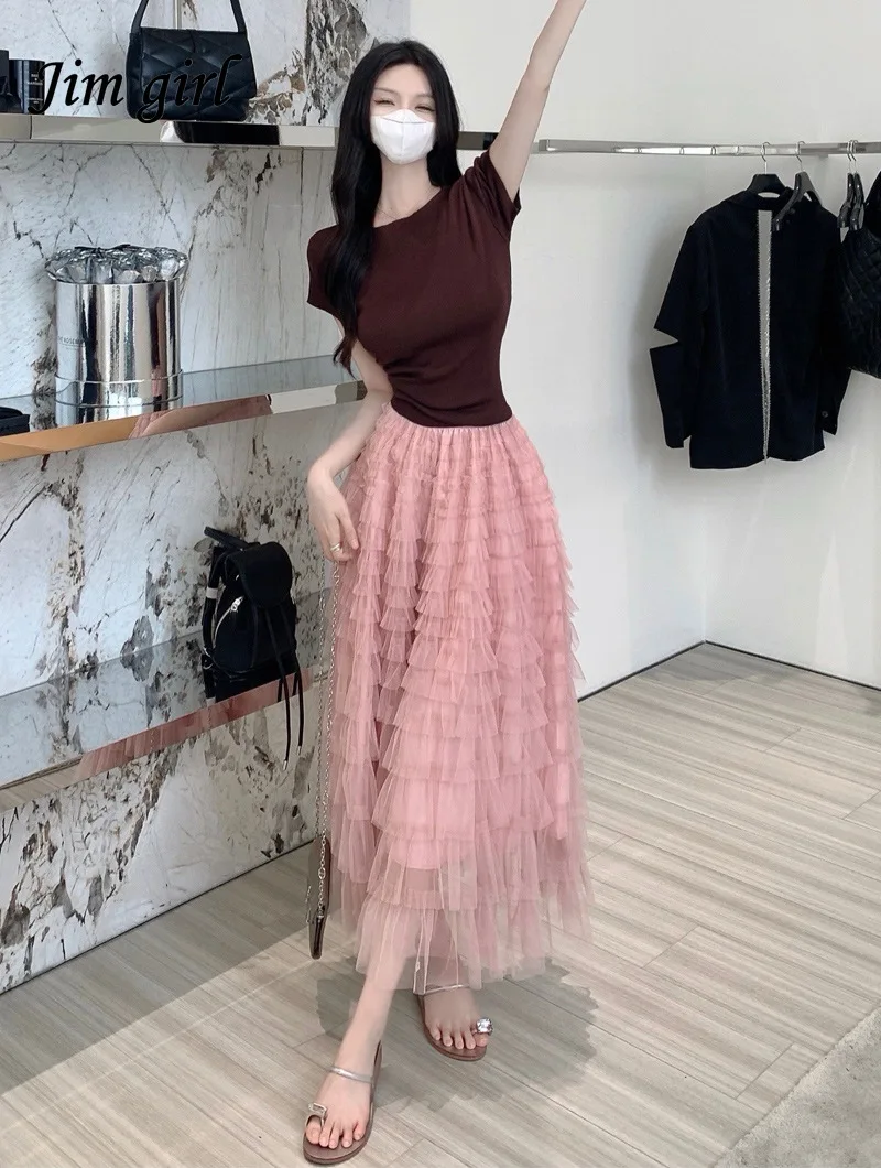 Милая винтажная юбка-макси в японском стиле &quotЛолита&quot плиссированная юбка с