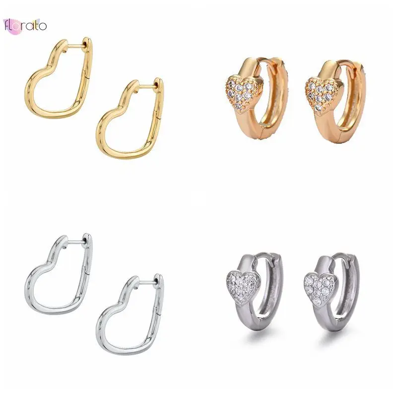 

925 Sterling Silver Ear Buckle Asymmetrical Sweetheart Hoop Earrings for Women Hollow Huggie Earrings Fashion Jewelry Gift