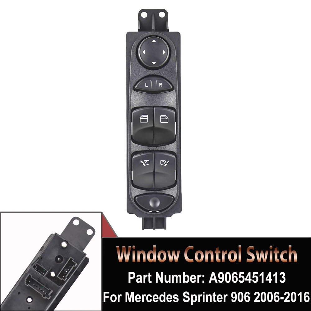 

A9065451413 Power Window Switch Window Regulator Main Switch Button For Mercedes-Benz Sprinter 2500 3500 A9065450413 Auto Parts