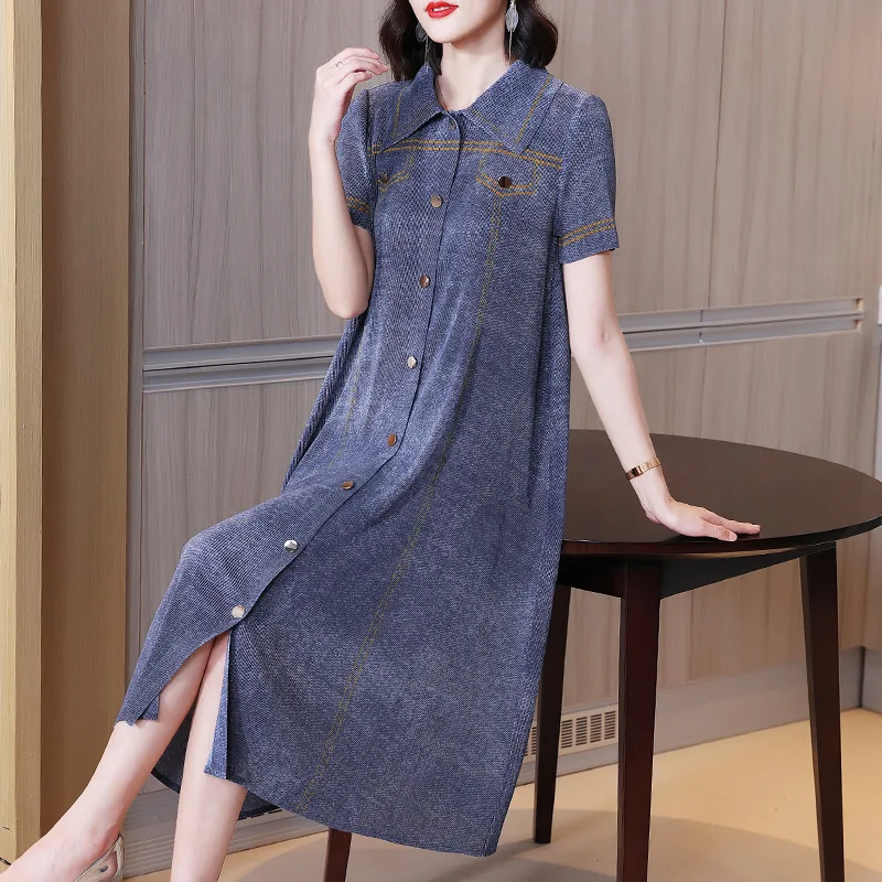 Модное платье для матери с принтом Новинка Весна 2022 высококачественное