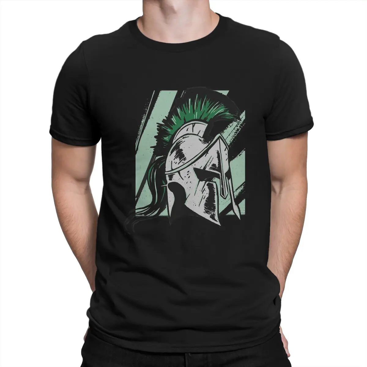 

Spartan Helmet Men's TShirt Fashion T Shirt Harajuku Sweatshirts Hipster