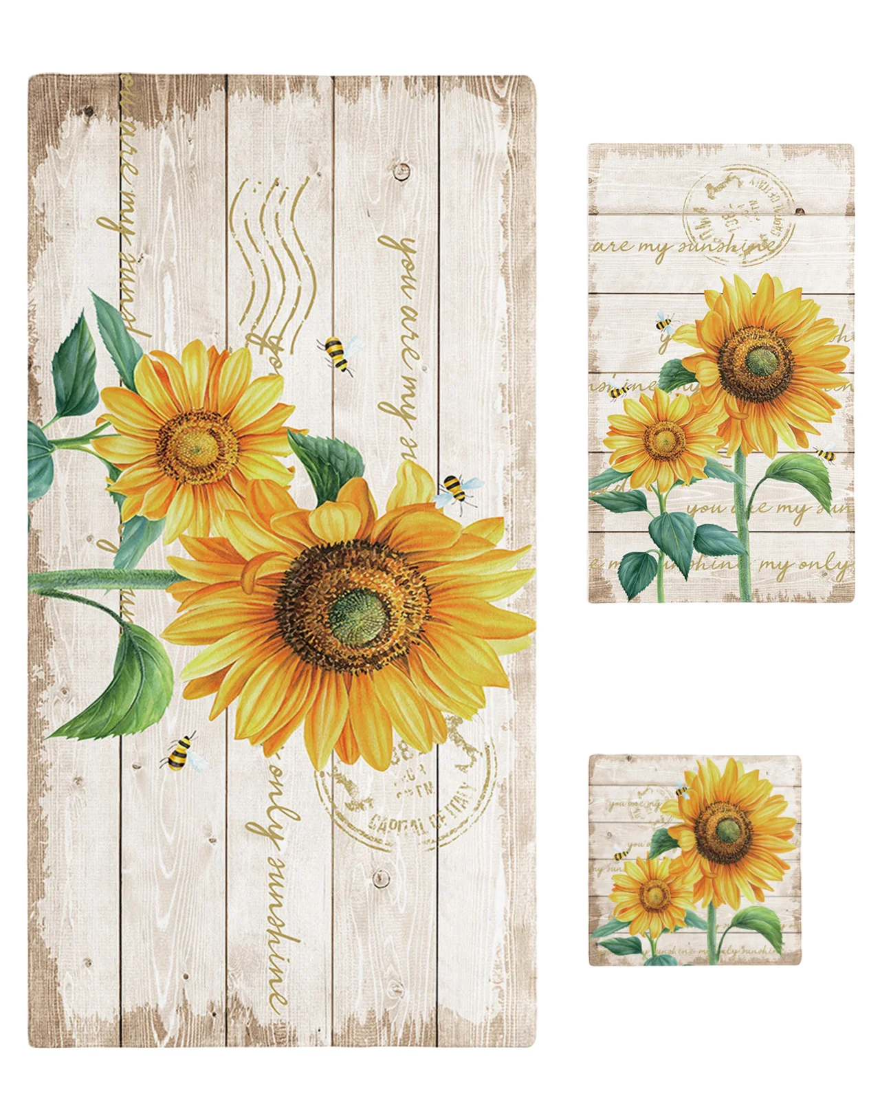 

Кухонное полотенце с подсолнухами, 3 предмета