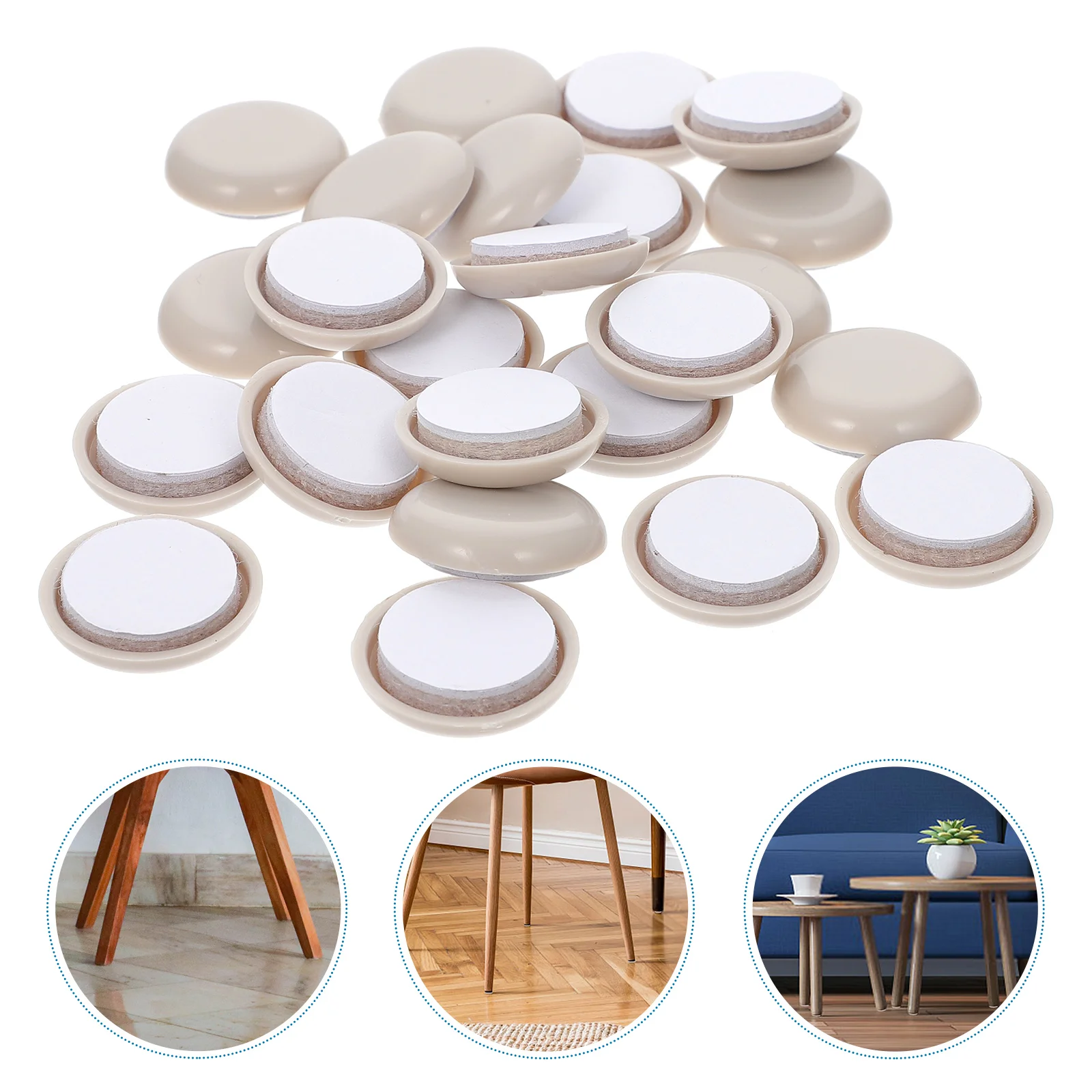 

24Pcs Furniture Movers Self-Stick Practical Furniture Floor Protectors Furniture Sliders Furniture Glides