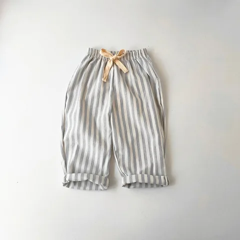 Детские свободные брюки LILIGIRL из льна и хлопка
