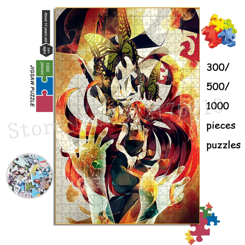 

Naruto Uzumaki Cartoon 300/500/1000 Pieces Jigsaw Puzzles Japanese Anime Decompressed Puzzle for Adults Educational Games Decor