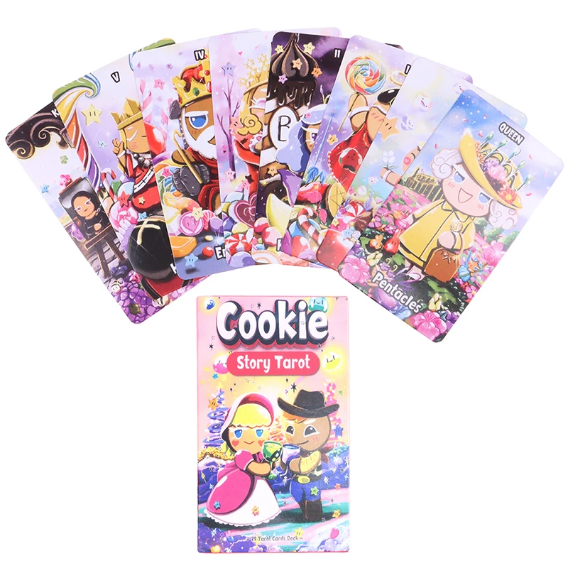 78pcs/set New Cookie Story Tarot Card Waterproof Durable Hom