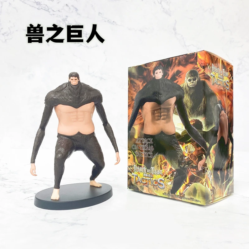 

Kemono No Kyojin Beast Titan Levi Eren Jaeger Figure Anime Attack on Titan Rivaille Ackerman Statues Model Toy Action Figures