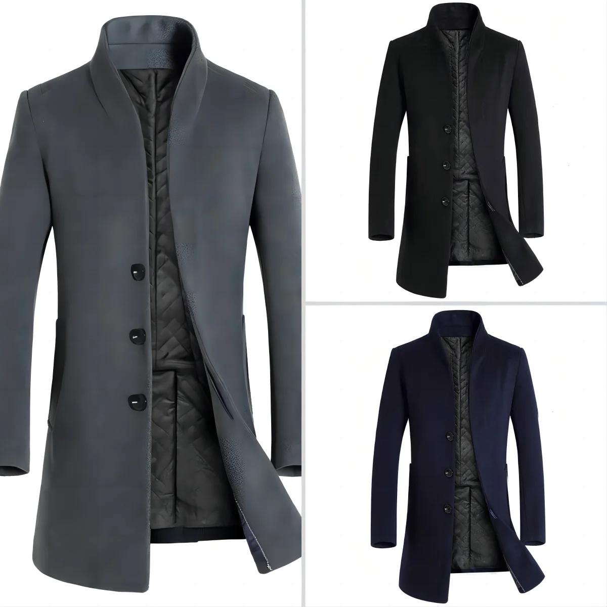 

High End Slim Fitting Woolen Autumn And Winter 2022 Popular Men's Glamour Coat Grey Small Suit Business Warm Casual Jacket