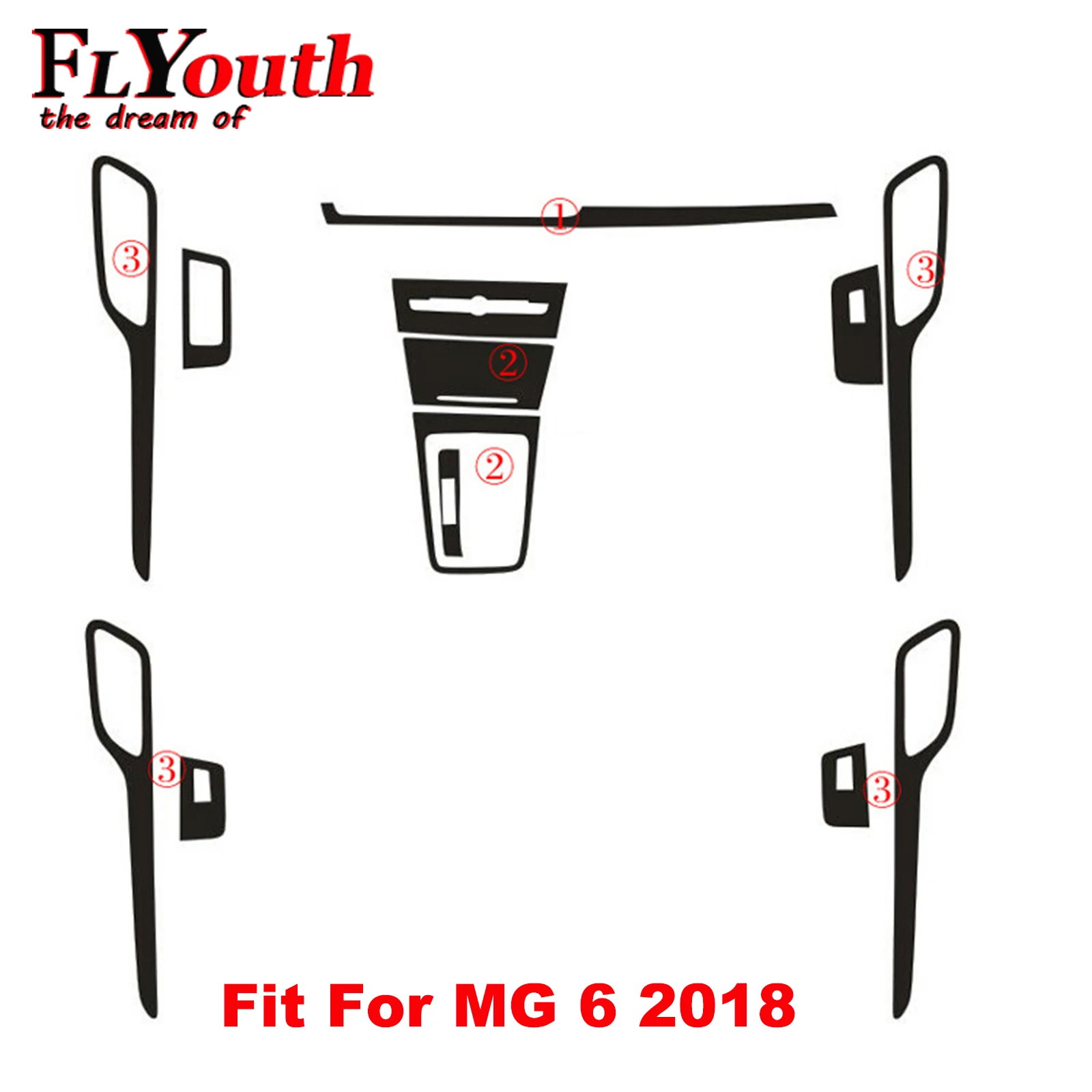 

Наклейка 5D из углеродного волокна для MG6 2018, автомобильная панель переключения передач, держатель для стакана, панель, рамка, Обложка, отделк...