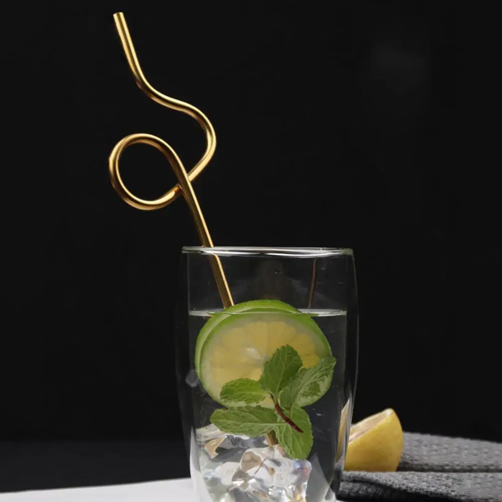 

Drinking Straw Food Grade Rust-proof Stainless Steel Reusable Straw Unique Shaped Metal Coffee Straw Party Bar Accessories Beer