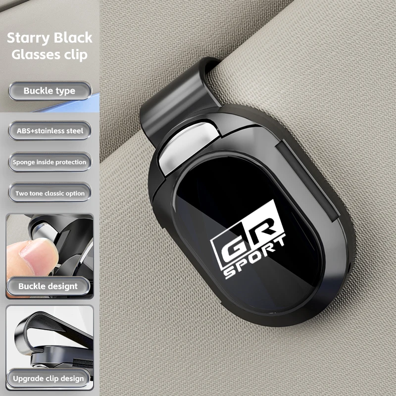 

Многофункциональный держатель для карт, автомобильный козырек, зажим для очков для Toyota GR Sport Gazoo Racing Yaris 86 Corolla Hilux Supra C-HR, аксессуары