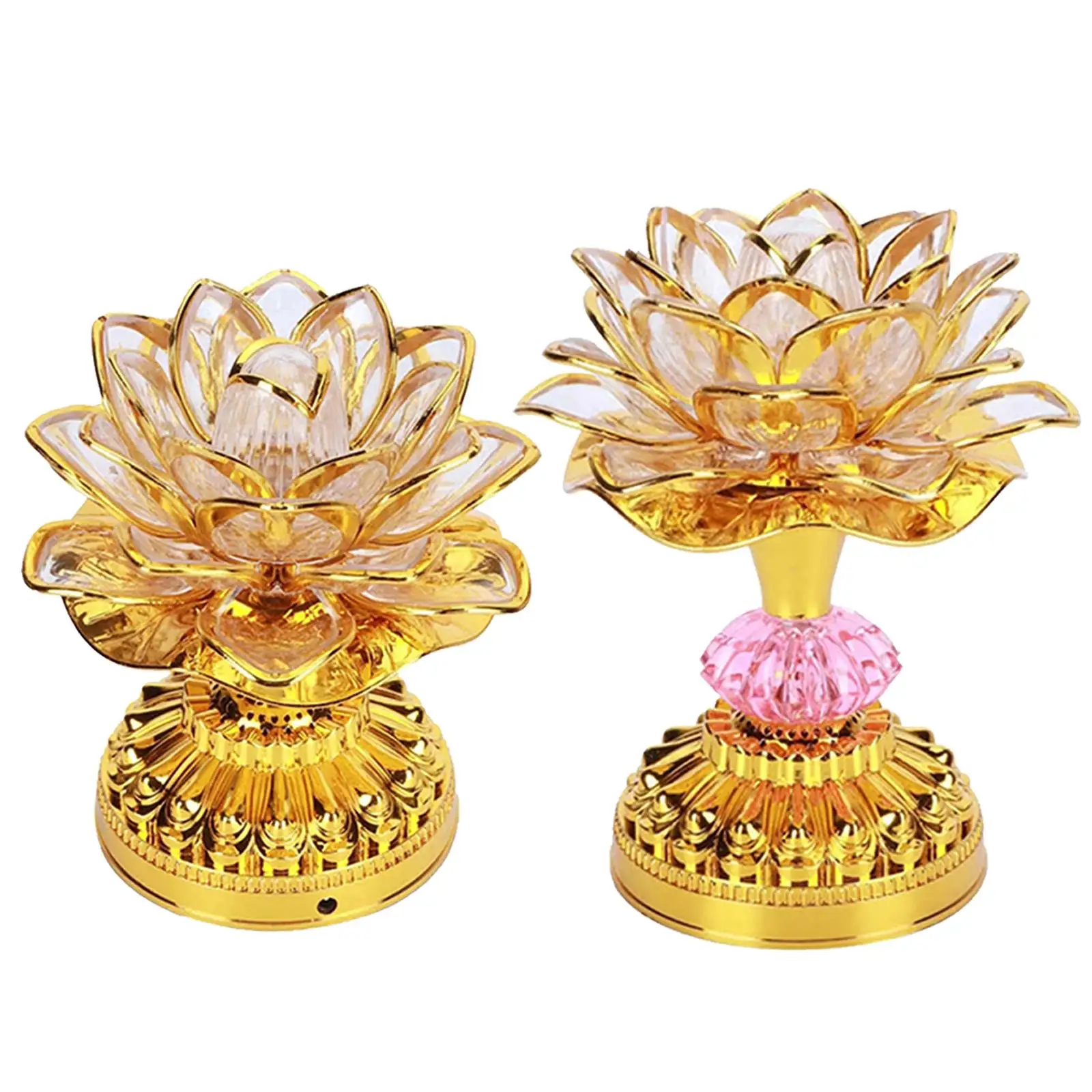

LED Lotus Lamp Buddha Light Night Light for Worship Prayer Temple Decor Desk