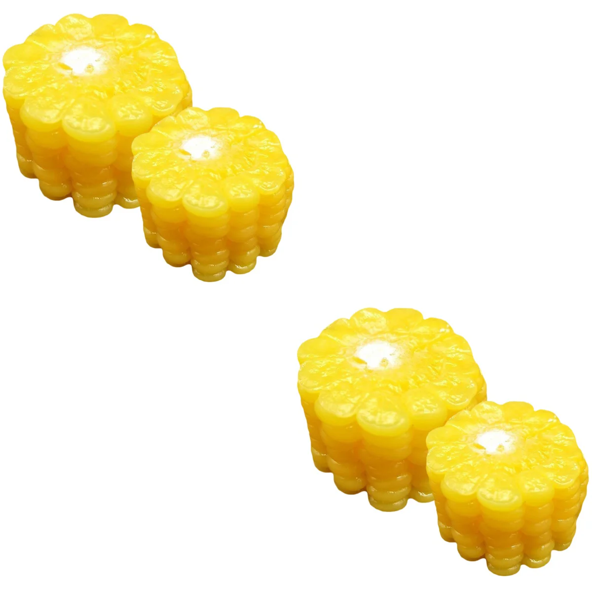 

4 Artificial Vegetable Models Corn Slices Simulation Corn Cut Slices