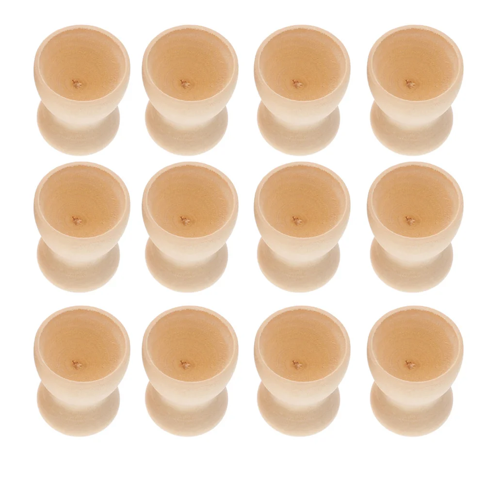 

Egg Wooden Wood Holder Cups Easter Stands Tray Displays Unfinished Blank Cup Diy Countertop Painting Decor Stand Chicken