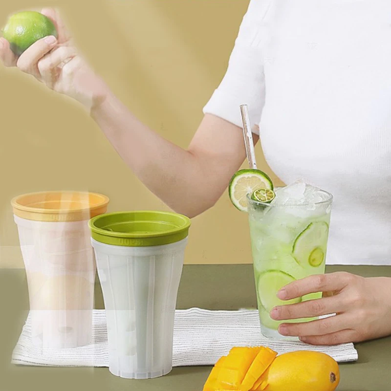 Summer Squeeze Homemade Juice Water Bottle Quick-Frozen Smoothie Sand Cup Pinch Fast Cooling Magic Ice Cream Slushy Maker