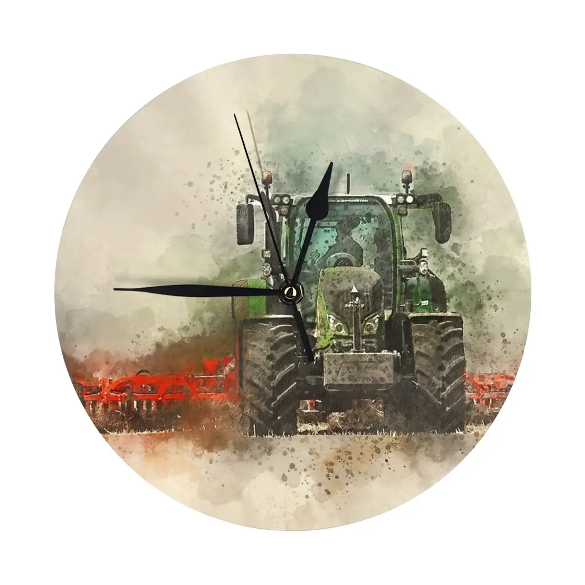 Трактор Fendt прививочные настенные часы для украшения комнаты круглые