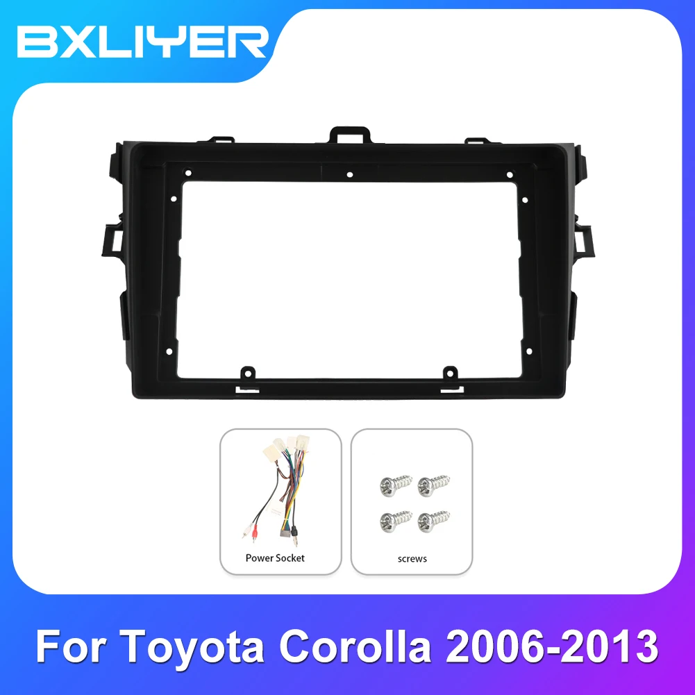 

9" 2 Din Car Radio Fascia Panel Dash For Toyota Corolla E140 / 150 2007 - 2013 Mounting Installation Trim Kit Frame Bezel